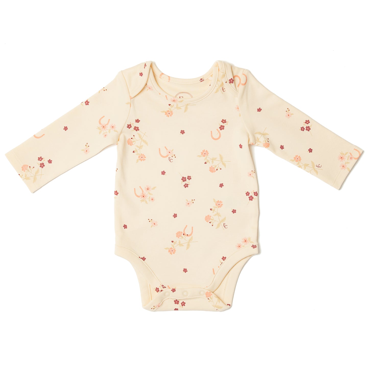 Organic Cotton Bodysuit Horseshoe Floral Wholesale