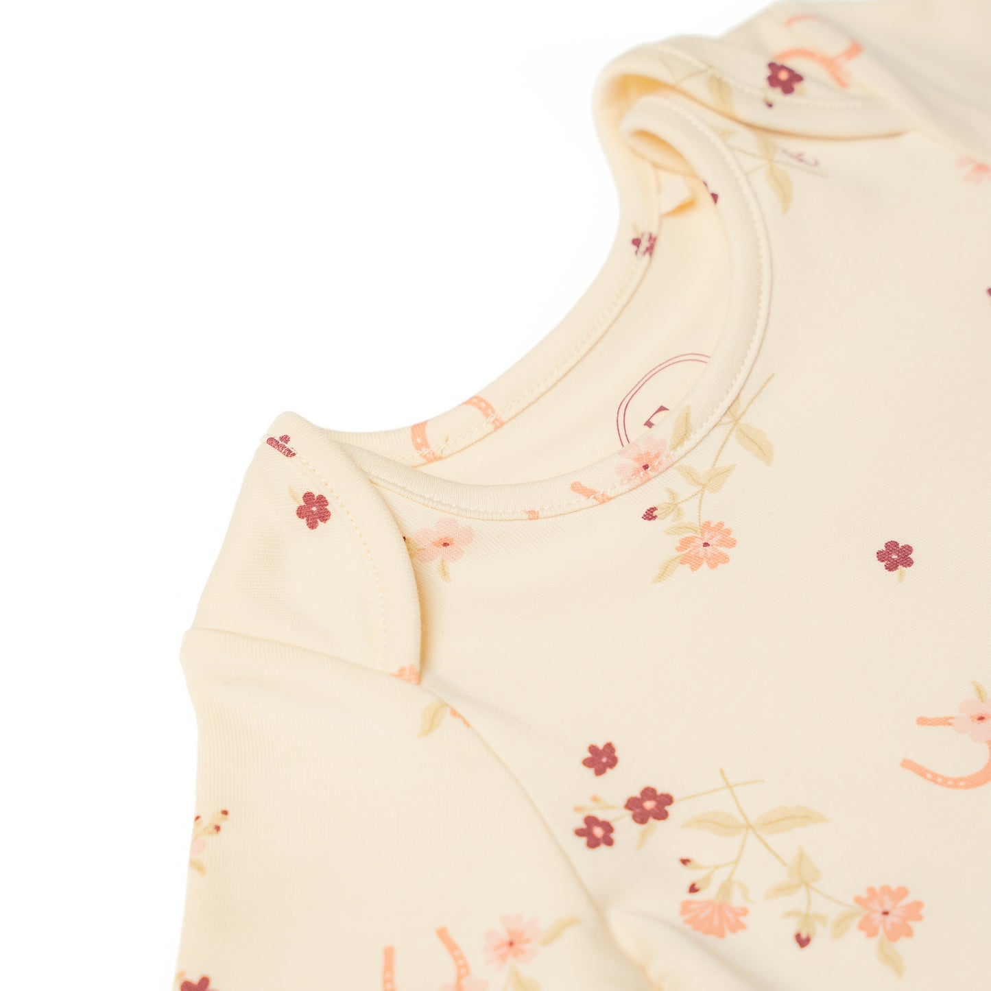 Organic Cotton Bodysuit Horseshoe Floral Wholesale