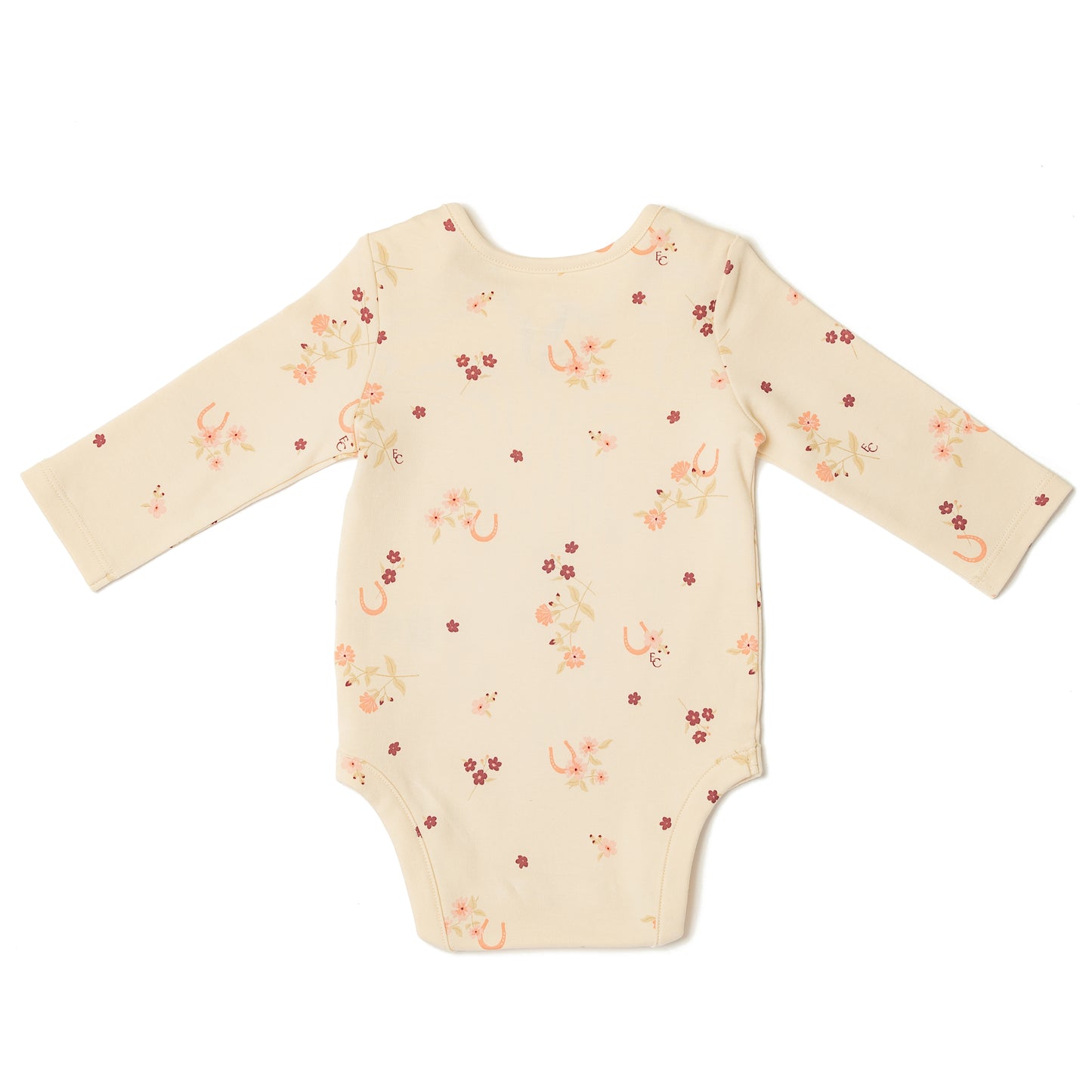 Organic Cotton Bodysuit Horseshoe Floral Wholesale