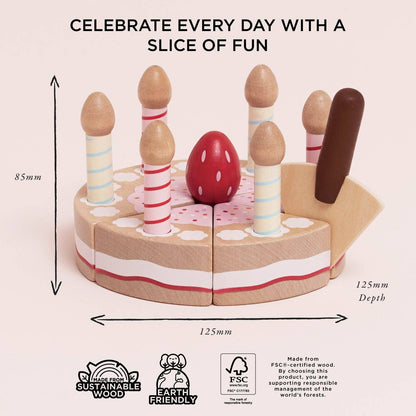 Sliceable Birthday Cake & Candles