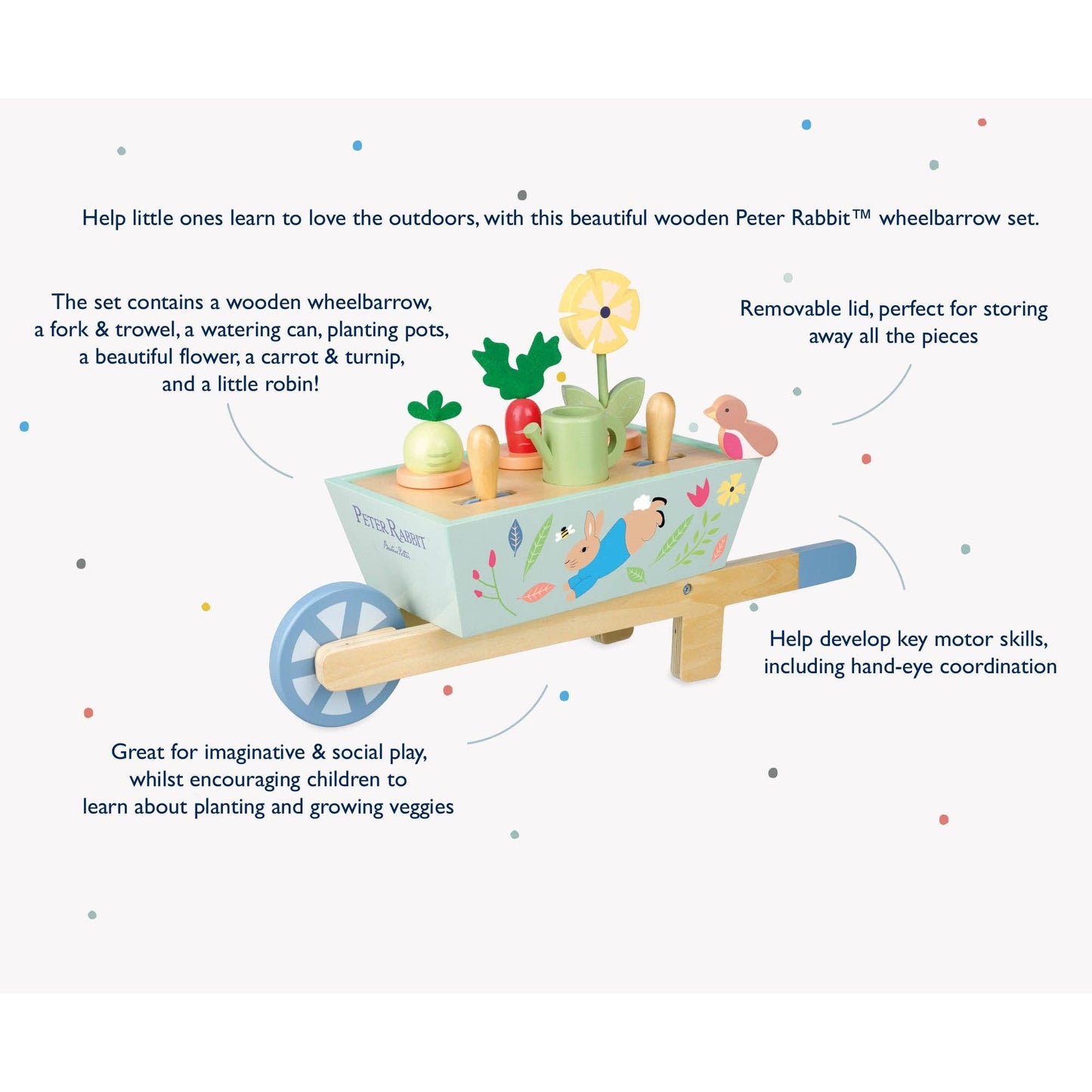 Peter Rabbit™ Wooden Wheelbarrow
