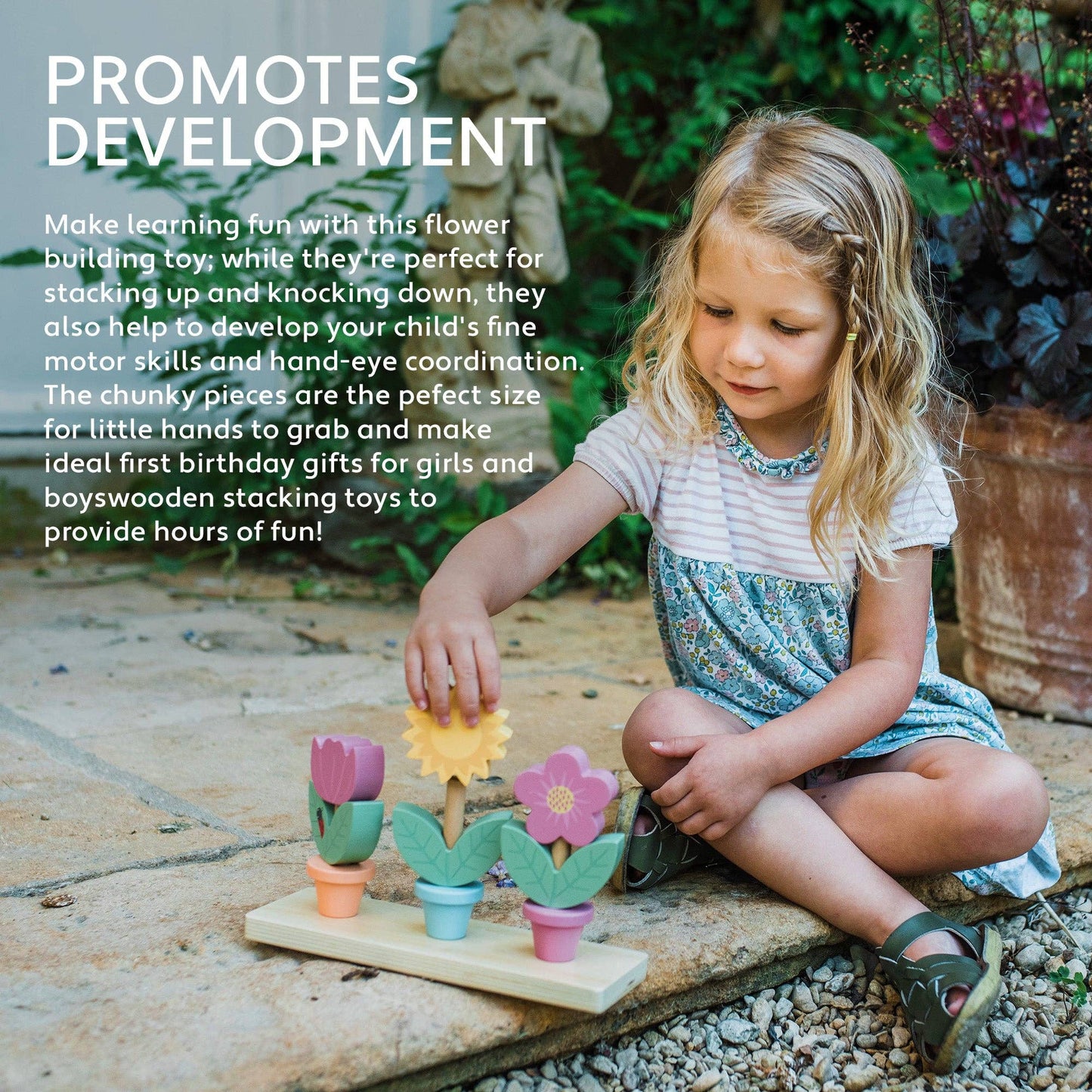 Stacking Wooden Flower Pots