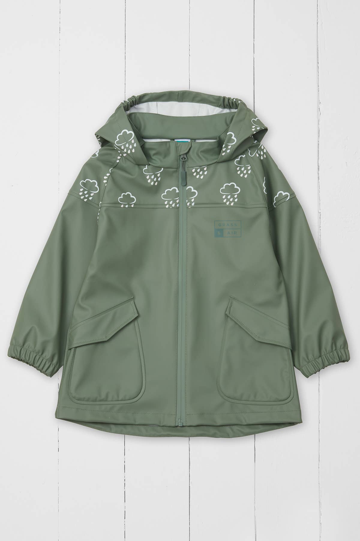 Khaki Colour Changing Kids Rain Jacket