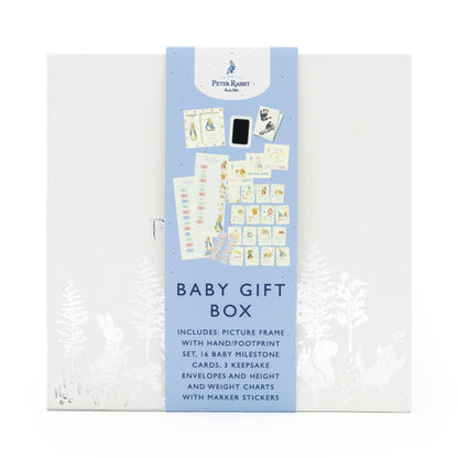 Peter Rabbit Baby Gift Box - Keepsake Frame, Milestone Cards & Handprint Kit