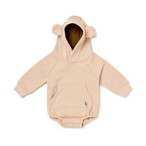 Organic Cotton Hooded Romper-Style Jumper